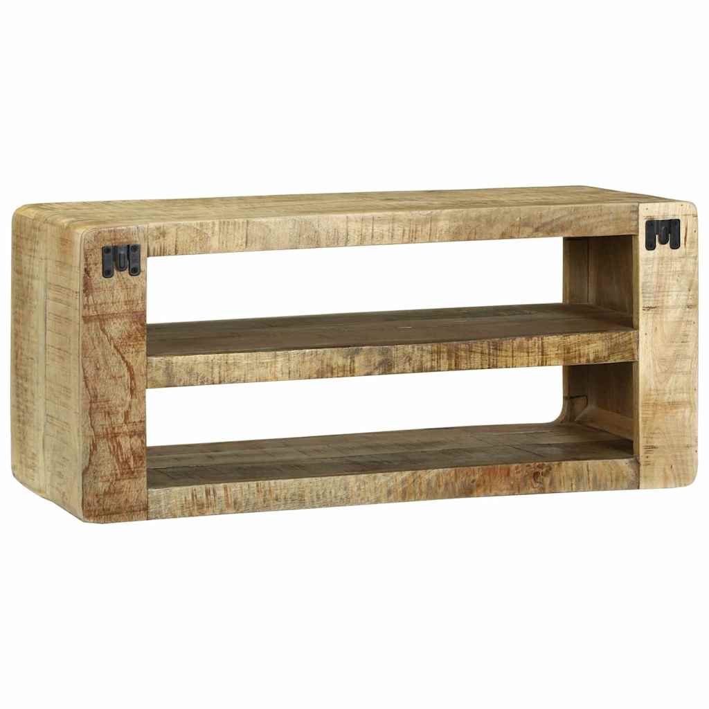 TV-skap med hylle Brun 80 x 32 x 36 cm Massivt mangotre
