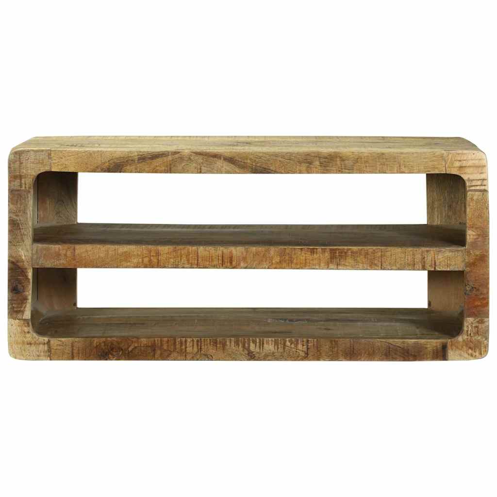 TV-skap med hylle Brun 80 x 32 x 36 cm Massivt mangotre