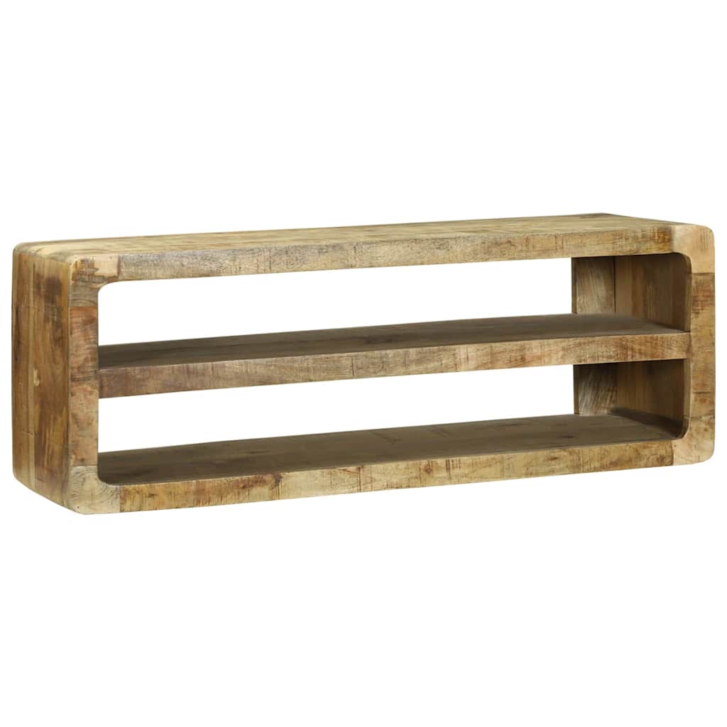 TV-skap med hylle Brun 100 x 32 x 36 cm Massivt mangotre