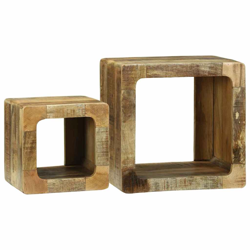 TV Enheter 2 pcs Brun 36 x 30 x 36 cm Massiv mango tre