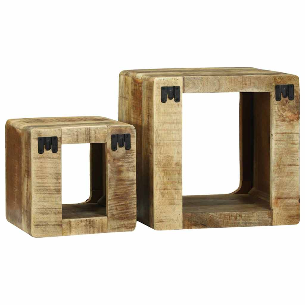TV Enheter 2 pcs Brun 36 x 30 x 36 cm Massiv mango tre