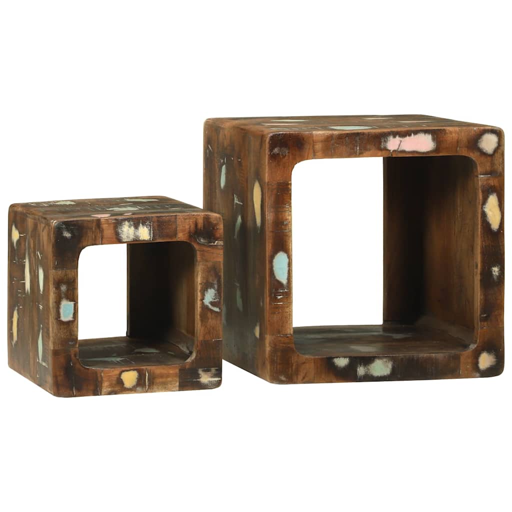 TV Enheter 2 pcs Flerfarget 36 x 30 x 36 cm Massiv Reclaim Tre