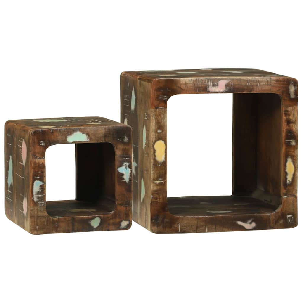 TV Enheter 2 pcs Flerfarget 36 x 30 x 36 cm Massiv Reclaim Tre