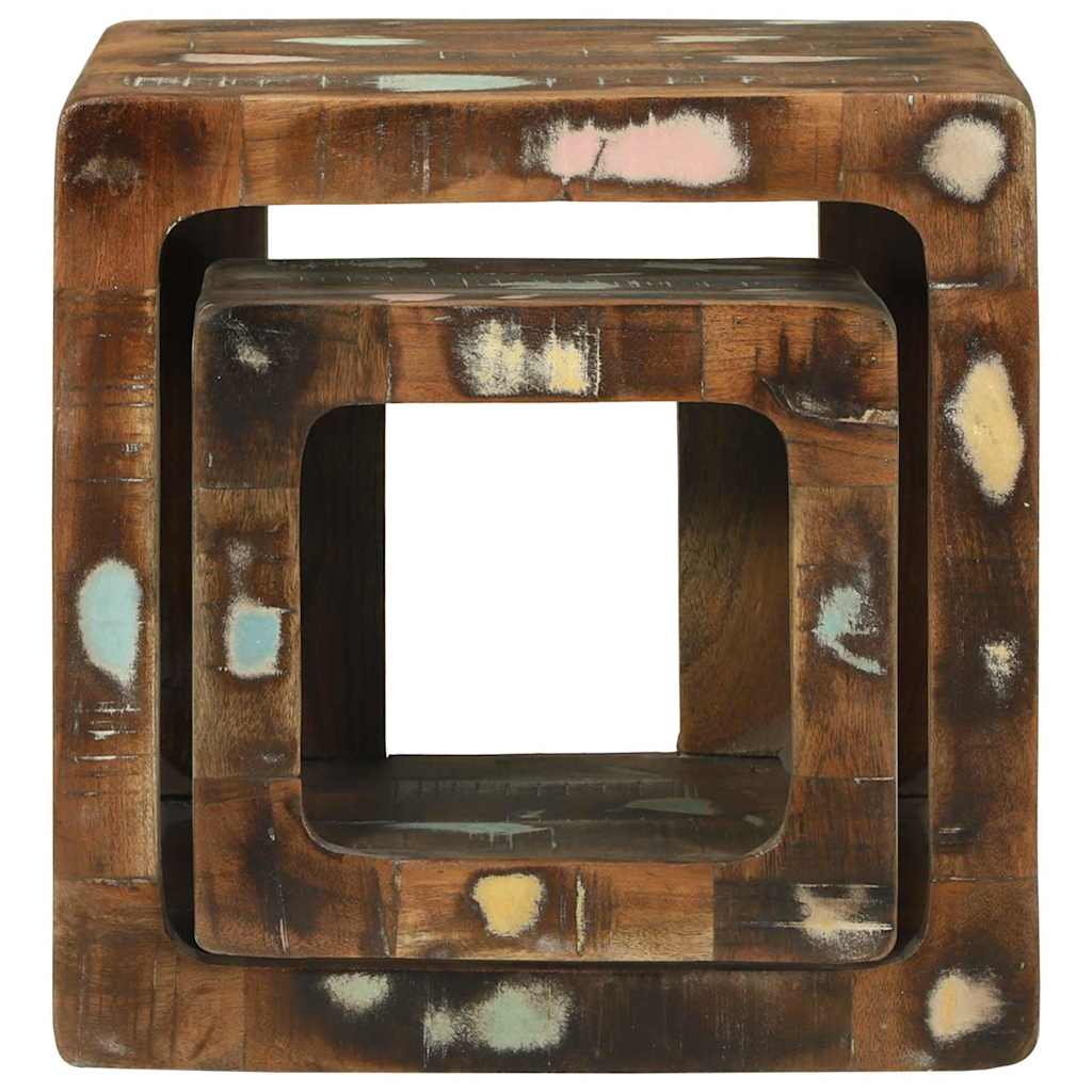 TV Enheter 2 pcs Flerfarget 36 x 30 x 36 cm Massiv Reclaim Tre