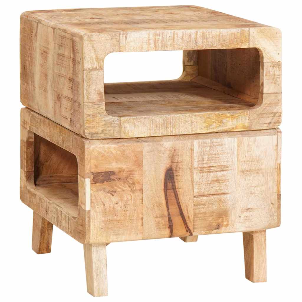 Avlastningsbord med hylle Brun 40 x 40 x 49 cm Massiv mango tre