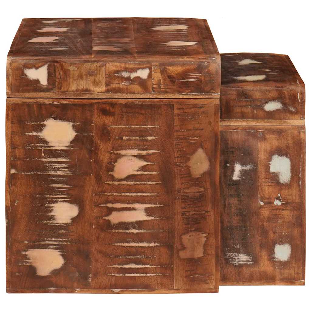 Stablingsbord 2 pcs Brun 46 x 40 x 46 cm Massiv Reclaim Tre