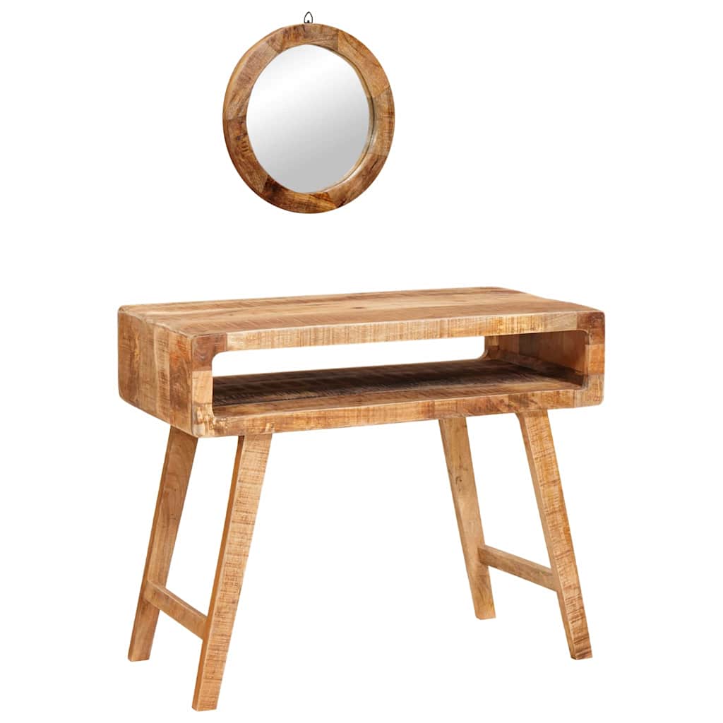 Sminkebord med lagring Brun 90 x 76 x 45 cm Massiv mango tre