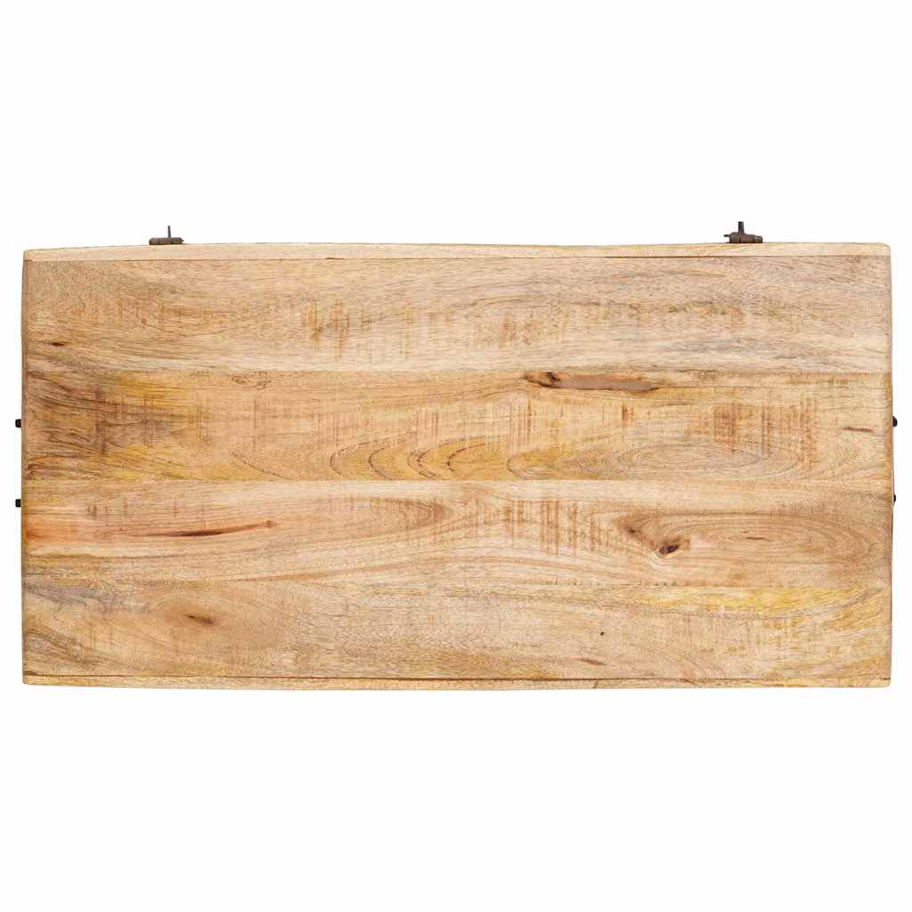 Lagringsboks med lagring med lås 70 x 35 x 40 cm heltre mango