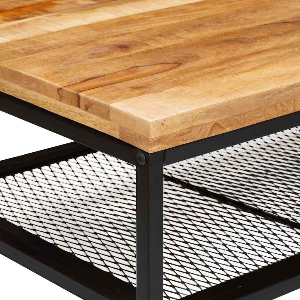 Kaffebord Brun og svart 110 x 55 x 35 cm Massiv mango tre