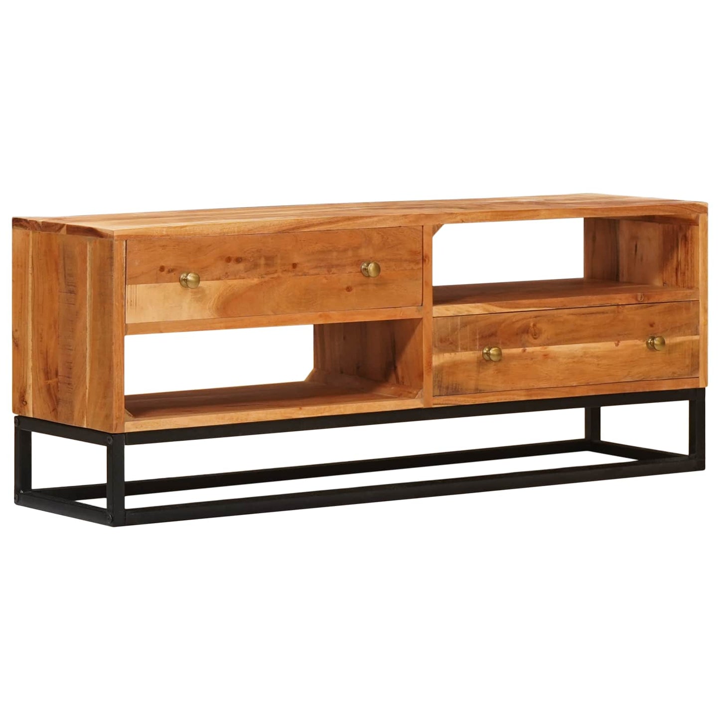 TV-skap med skuff Naturlig 110 x 30 x 44 cm Solid akasietre vidaXL