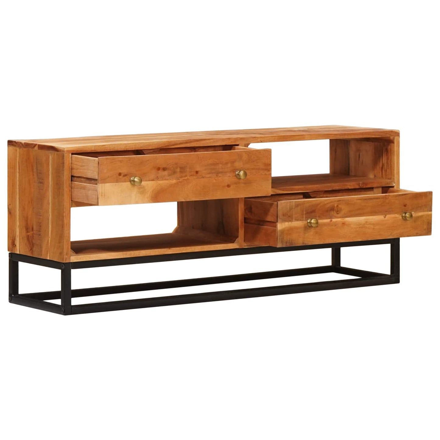 TV-skap med skuff Naturlig 110 x 30 x 44 cm Solid akasietre vidaXL