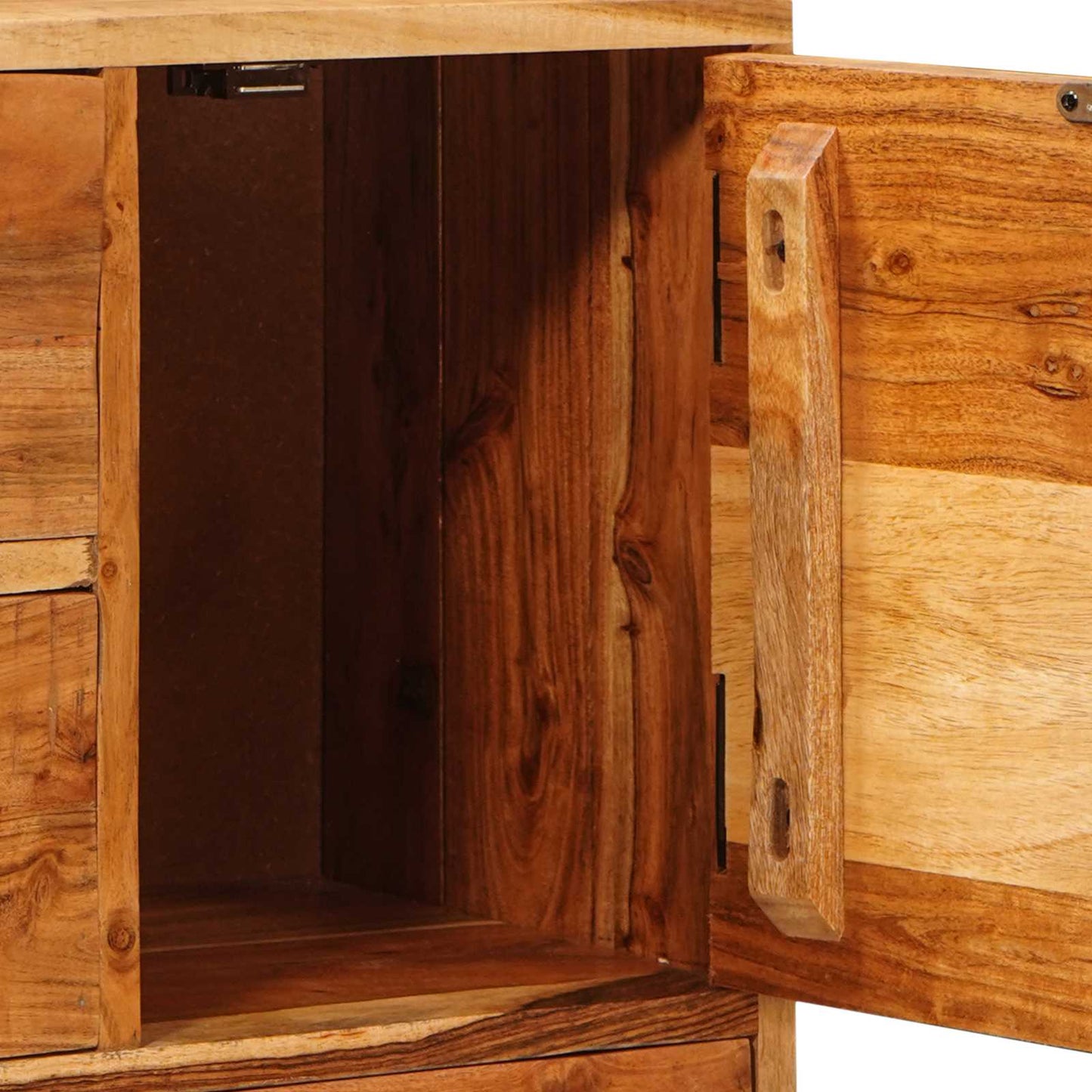 Skap med skuffer Naturlig 55 x 30 x 90 cm Solid akasietre vidaXL