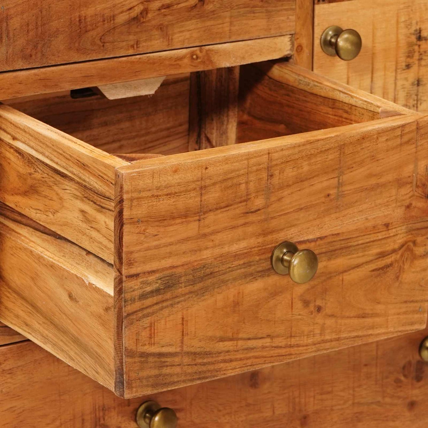Skap med skuffer Naturlig 55 x 30 x 90 cm Solid akasietre vidaXL