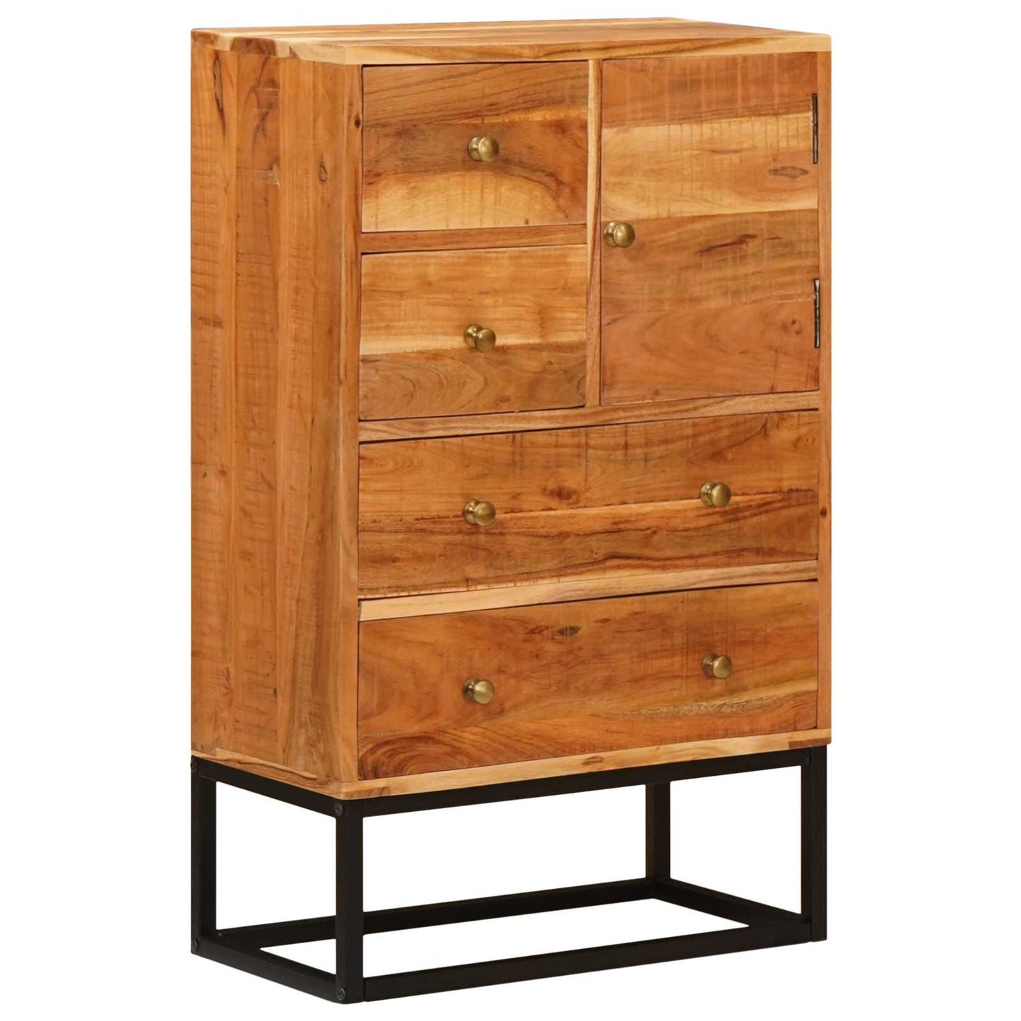Skap med skuffer Naturlig 55 x 30 x 90 cm Solid akasietre vidaXL