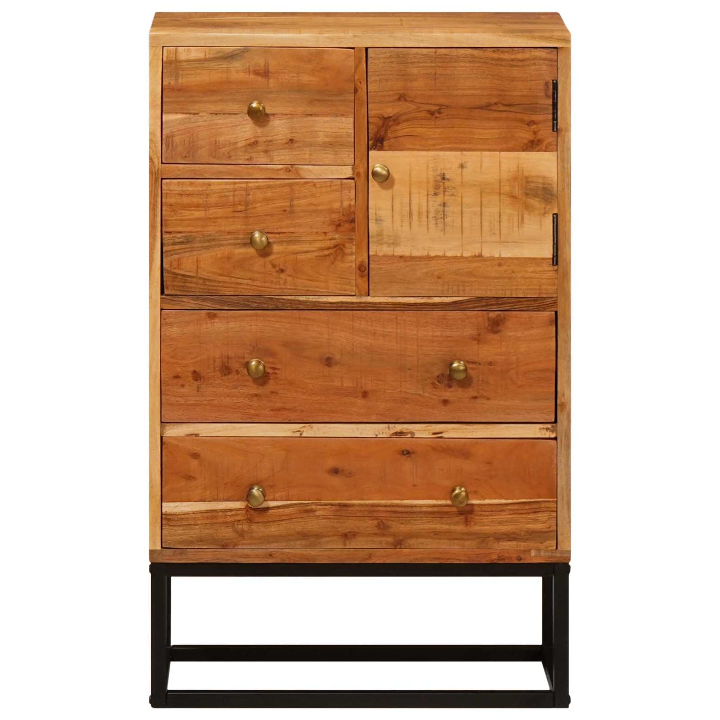 Skap med skuffer Naturlig 55 x 30 x 90 cm Solid akasietre vidaXL