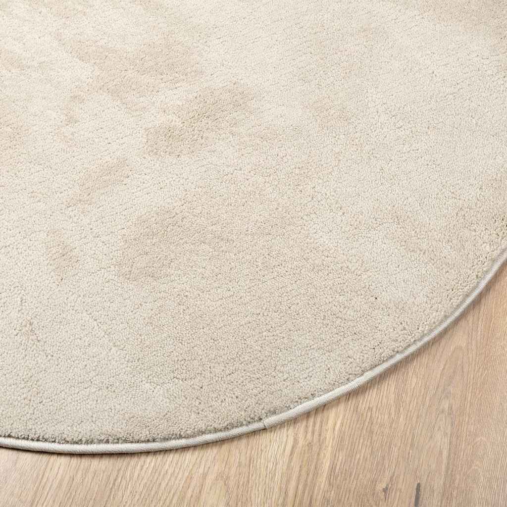 Områdetepper Oval HUARTE Beige 100 x 200 cm 100% Polyester