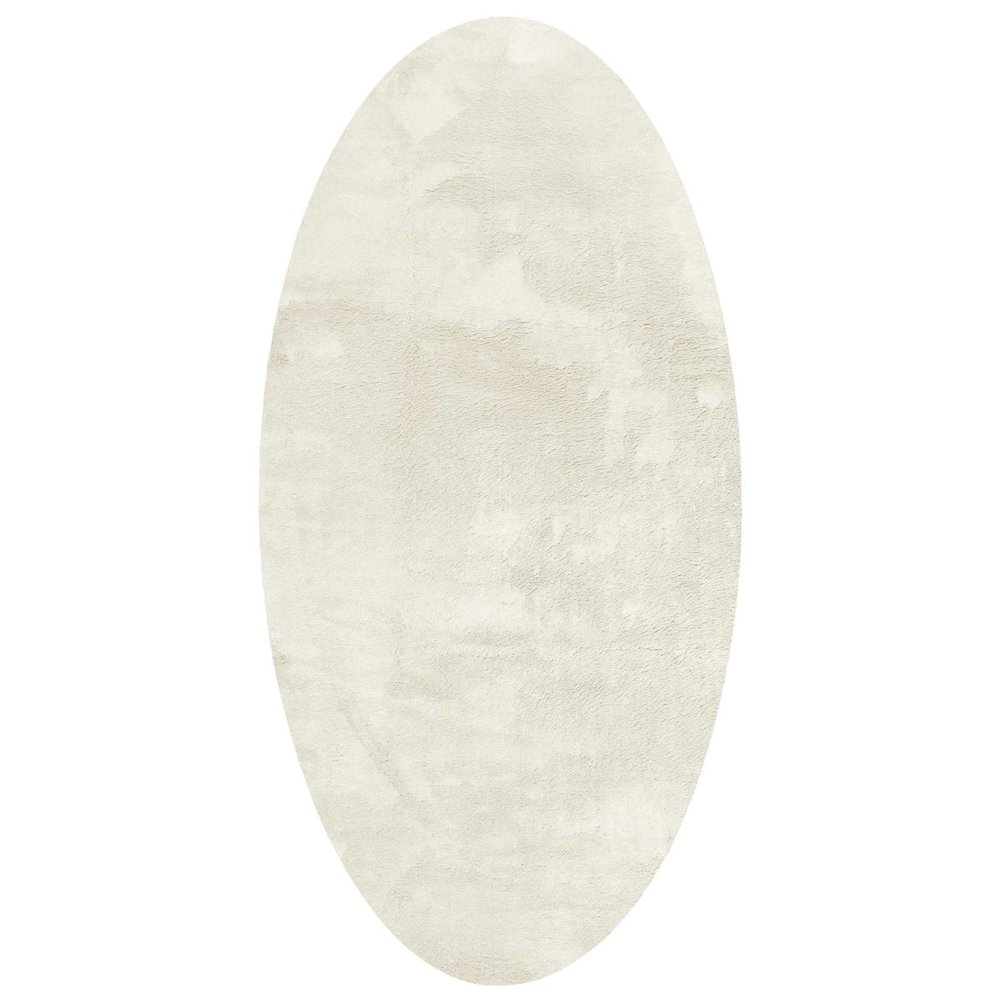 Områdetepper Oval HUARTE Krem 100 x 200 cm 100% Polyester vidaXL