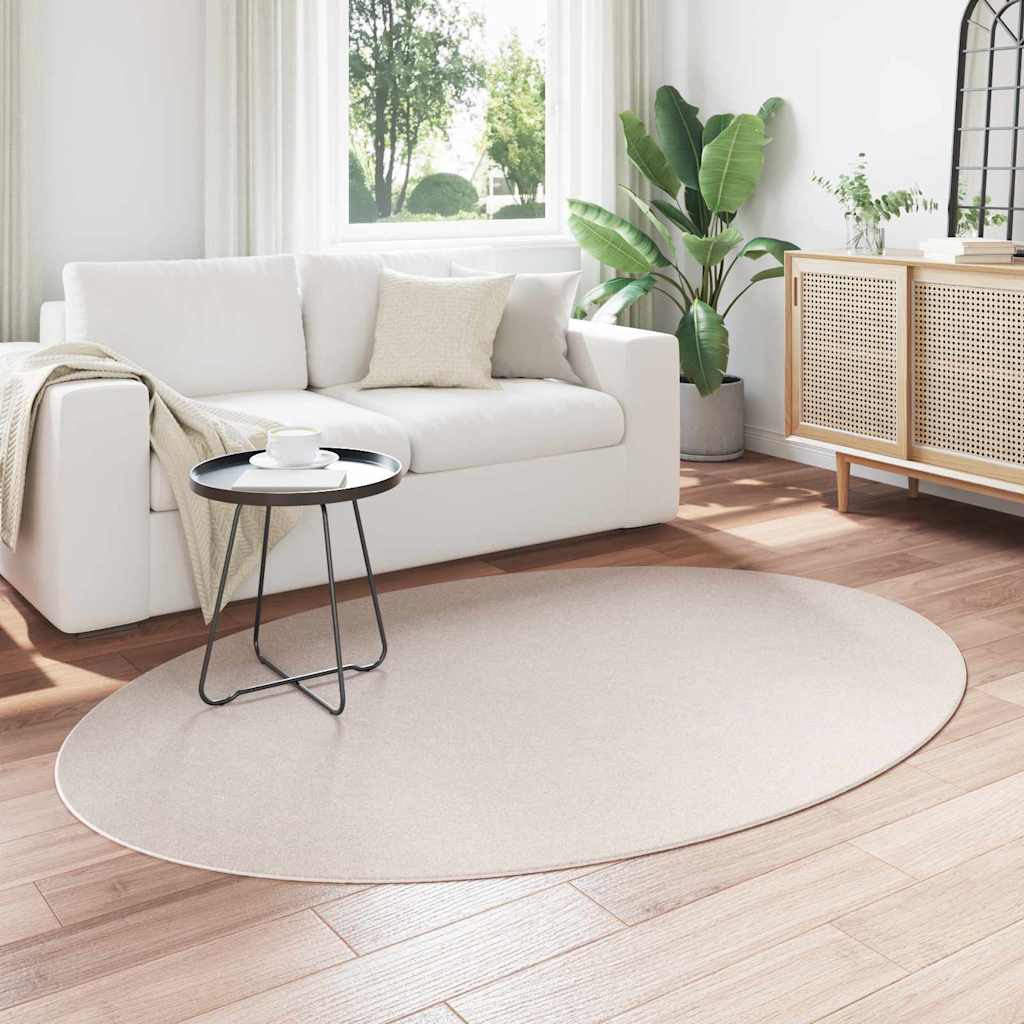 Områdetepper Oval HUARTE sand 120 x 170 cm 100% Polyester