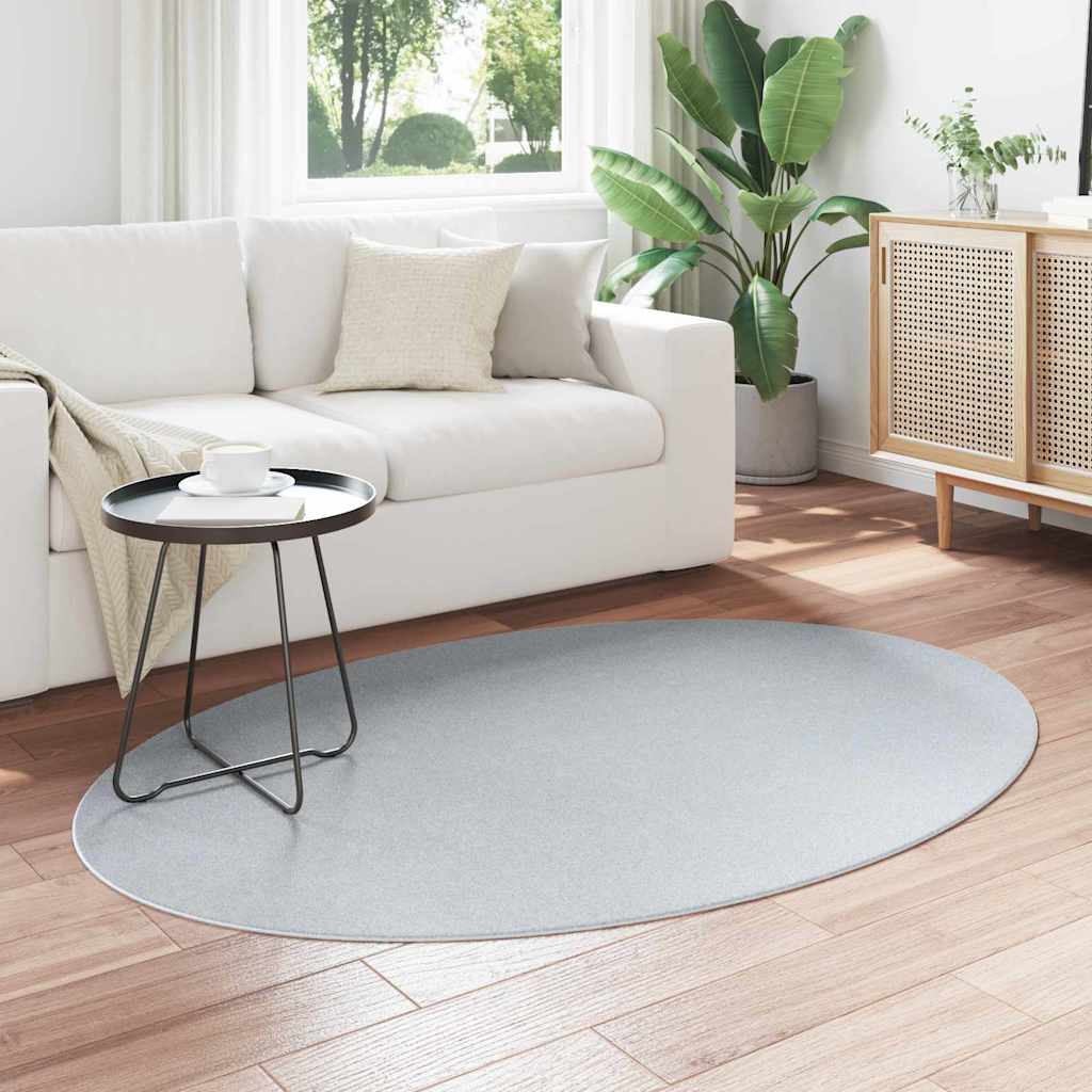 Områdetepper Oval HUARTE Grå 120 x 170 cm 100% Polyester