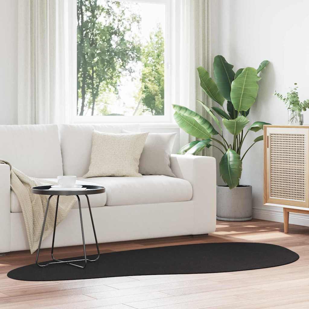 Områdetepper HUARTE Svart 100 x 200 cm Polyester