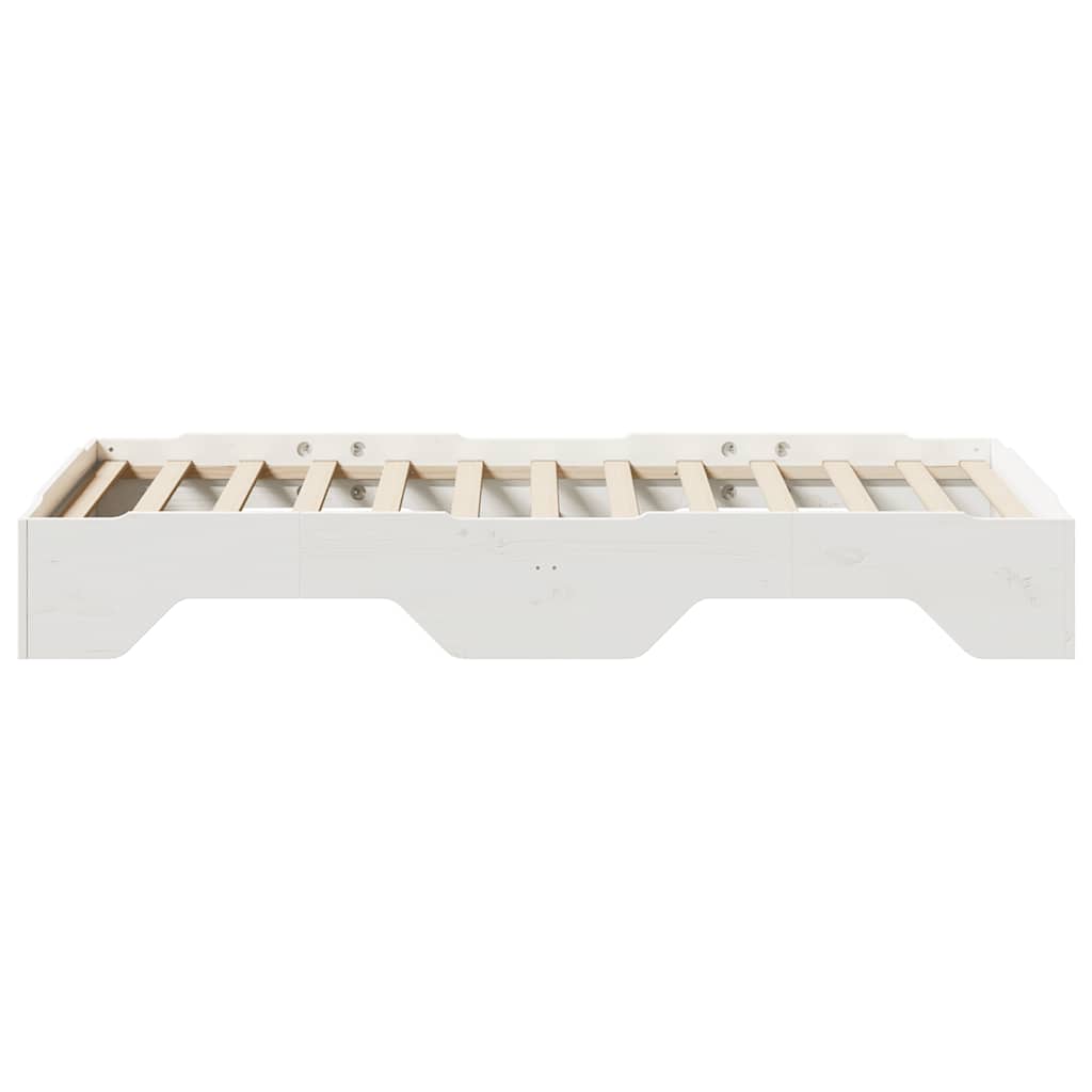 Sengeramme uten madrass stablebare hvit 90x190 cm heltre