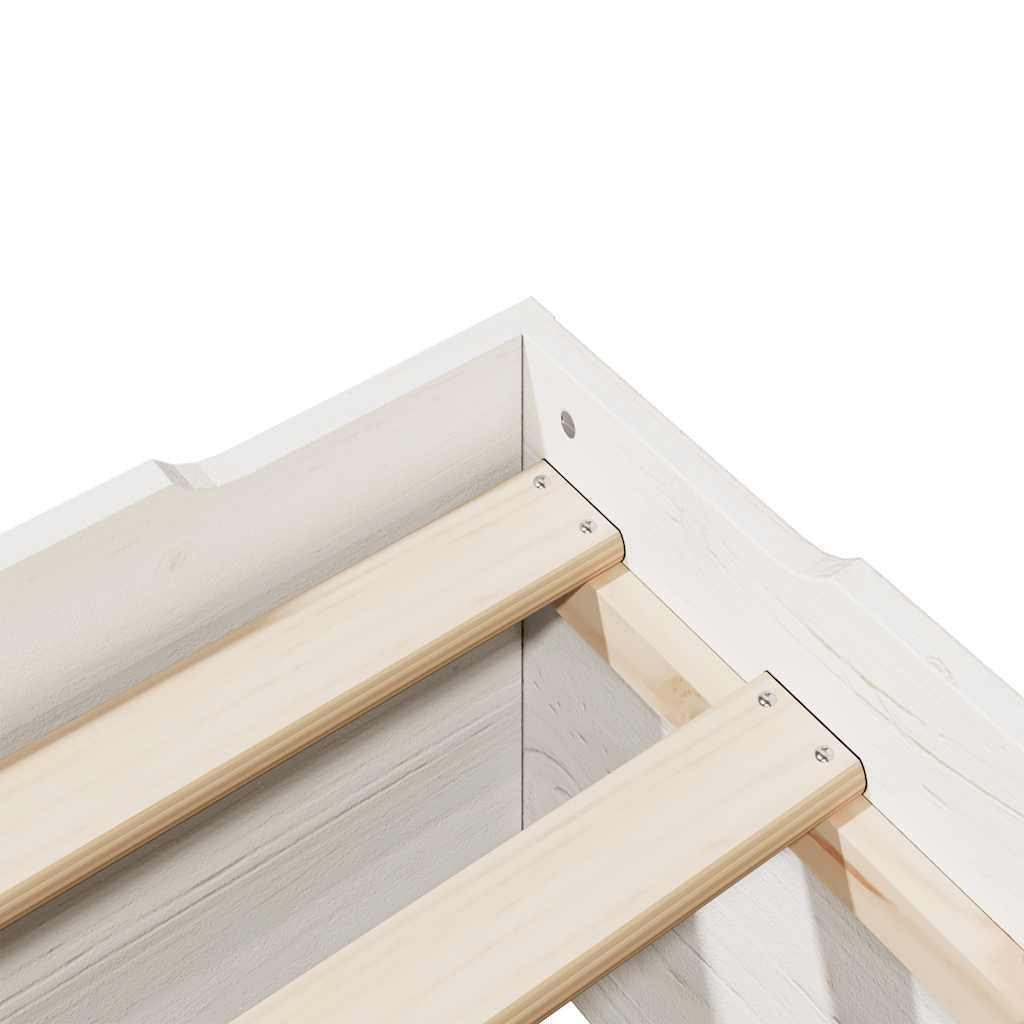 Sengeramme uten madrass stablebare hvit 75x190 cm heltre