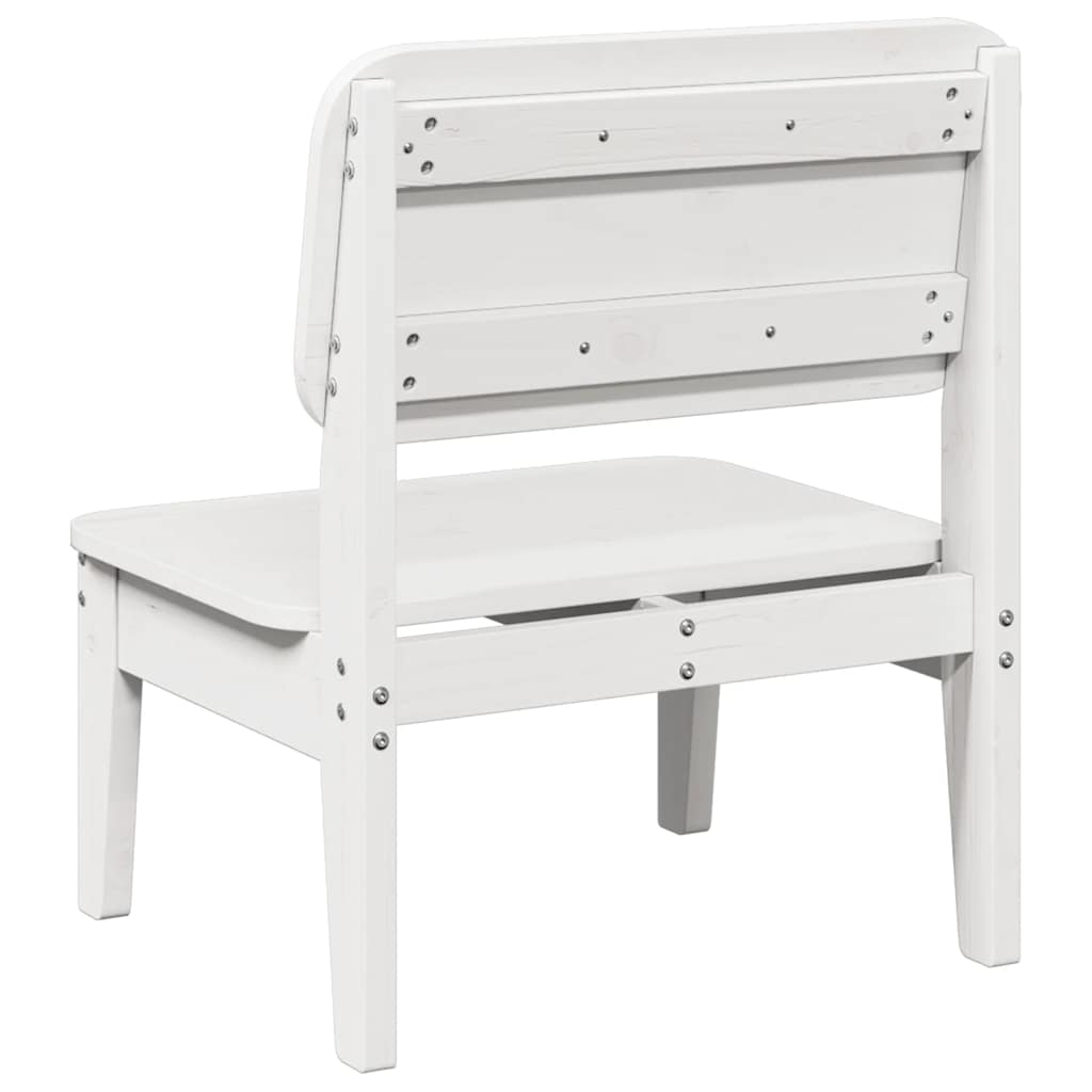 Hagestoler 2 stk hvit 60x52,5x72 cm heltre furu