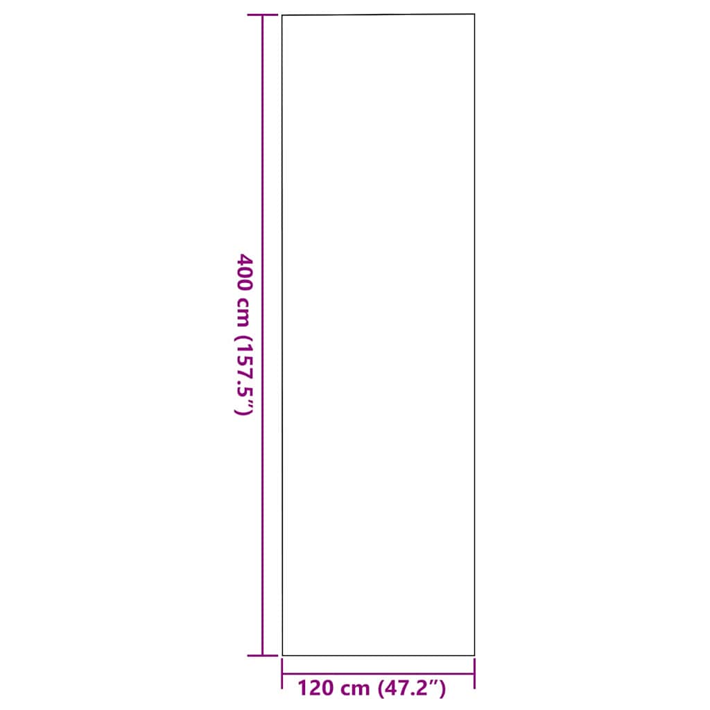 Dørmatte Svart 120 x 400 cm 100% Polyamid