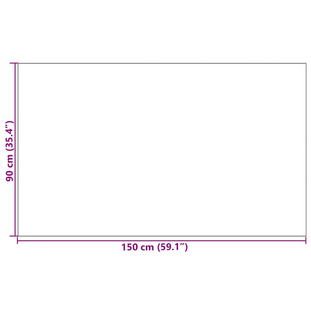 Dørmatte Annet Beige og svart 90 x 150 cm Polypropylen og vinyl vidaXL