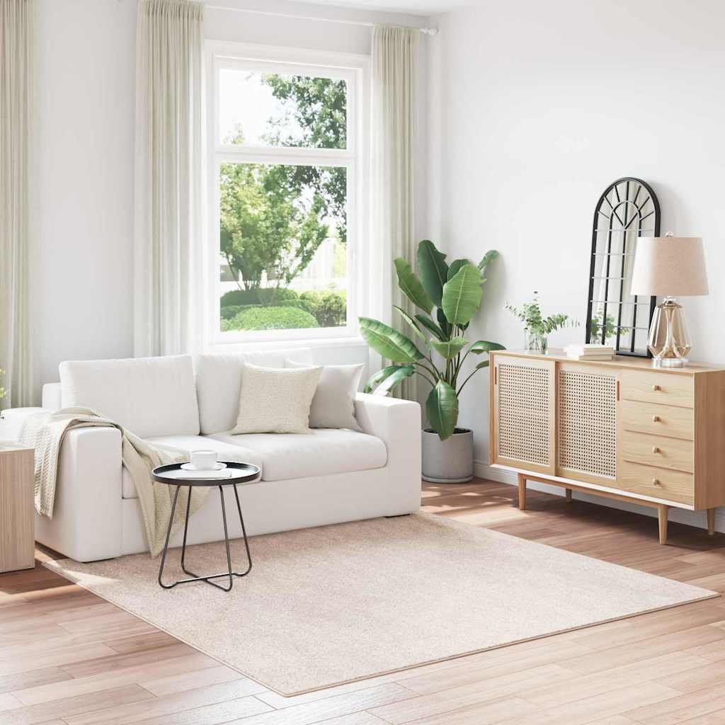 Anti-sklisikker Shaggy Teppe Krem 200 x 200 cm PP