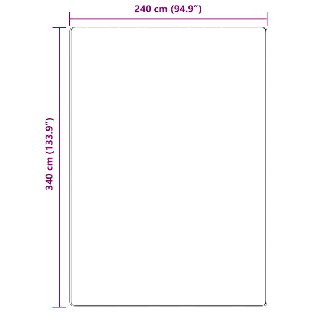 Anti-sklisikker Shaggy Teppe Krem 240 x 340 cm PP