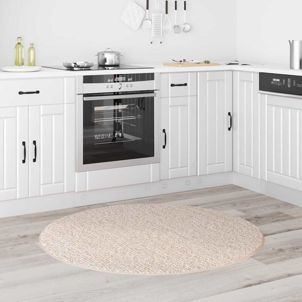 Anti-sklisikker Shaggy Teppe Krem 120 x 120 cm PP