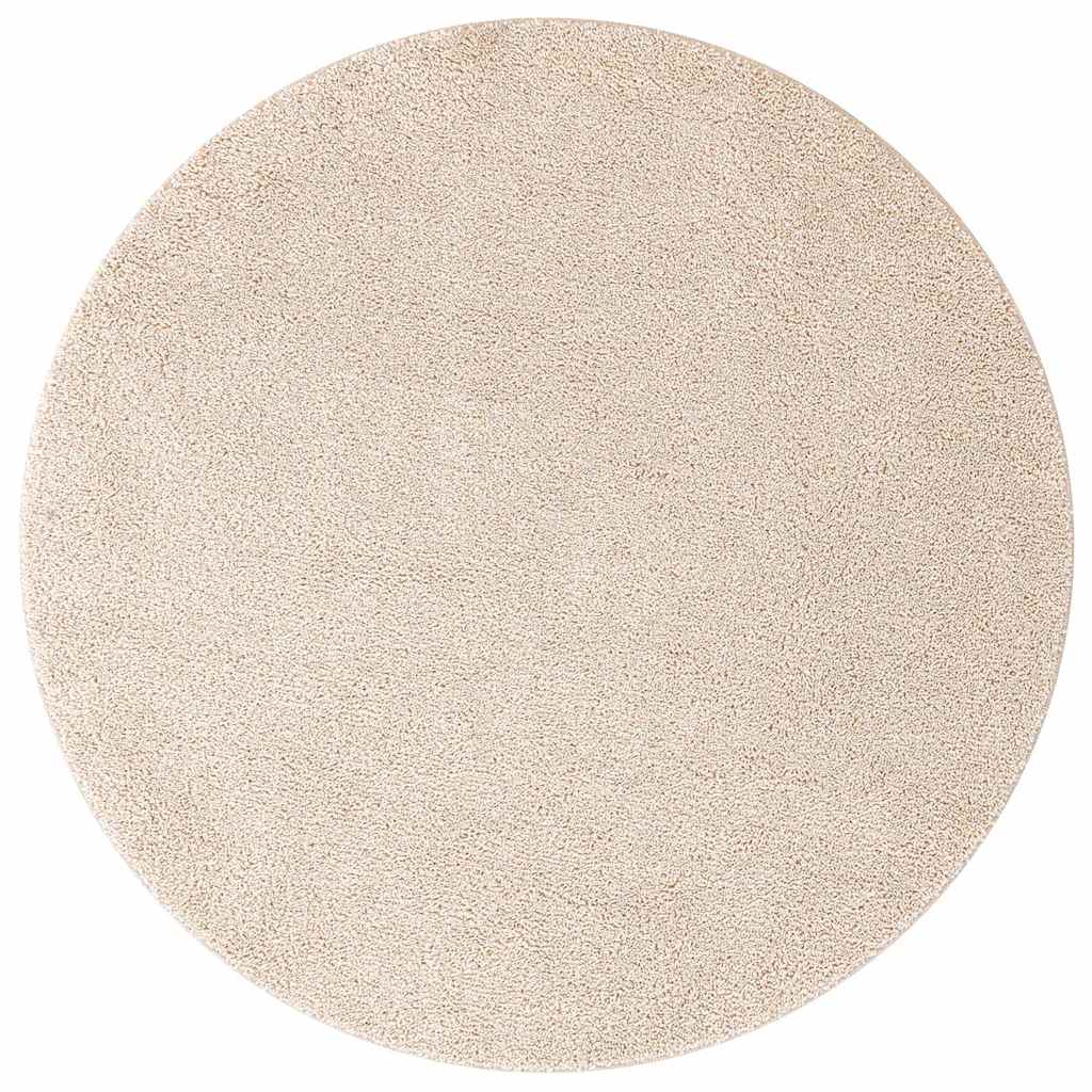 Anti-sklisikker Shaggy Teppe Krem 120 x 120 cm PP