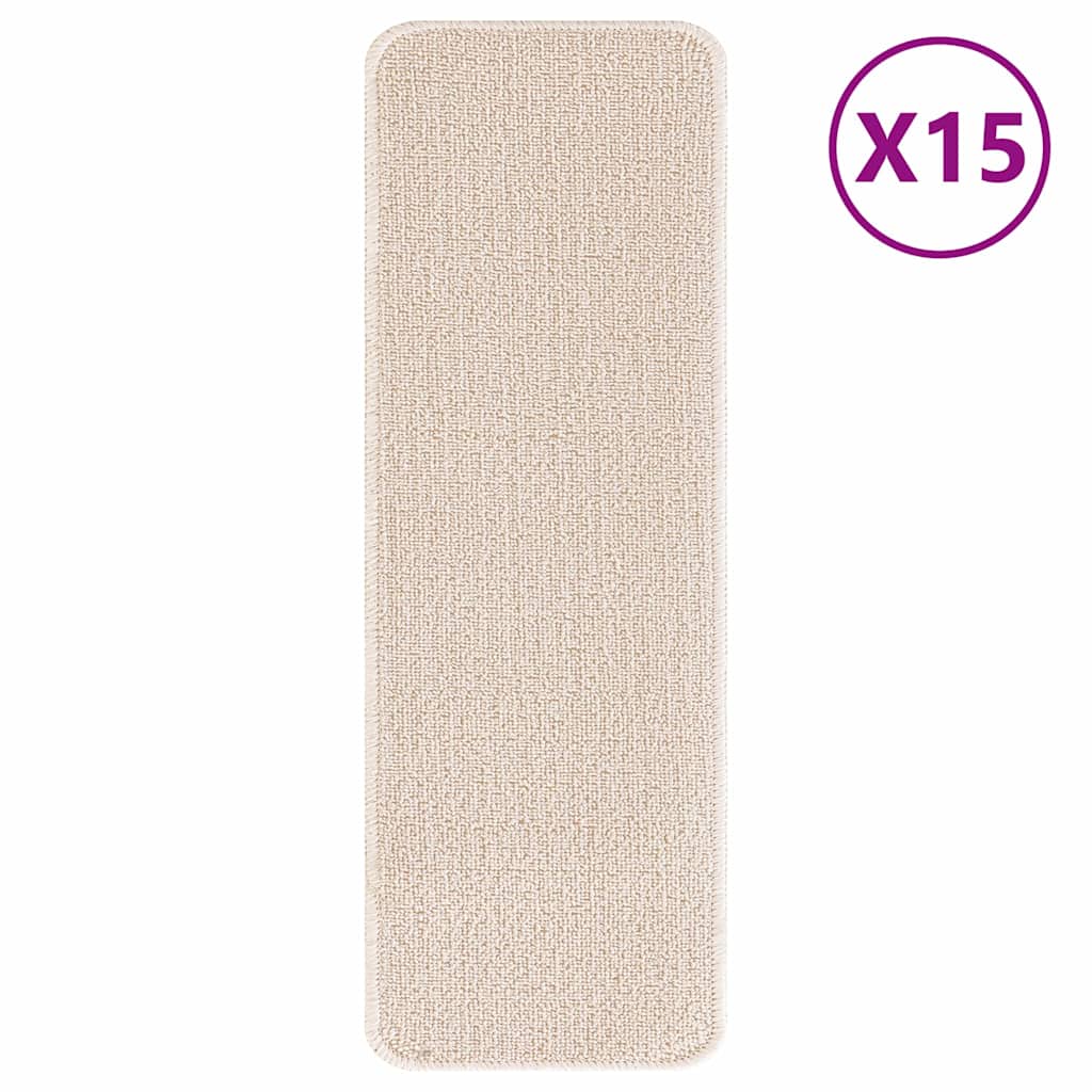 Anti-skli Trapematter Lateks bakgrunn 15 pcs Krem 60 x 25 cm PP