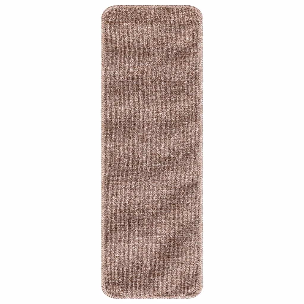 Anti-skli Trapematter 15 pcs Lysebrun 60 x 25 cm PP