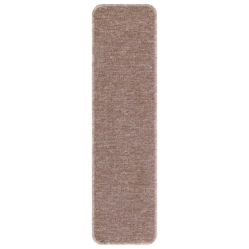 Anti-skli Trapematter 15 pcs Lysebrun 75 x 20 cm PP