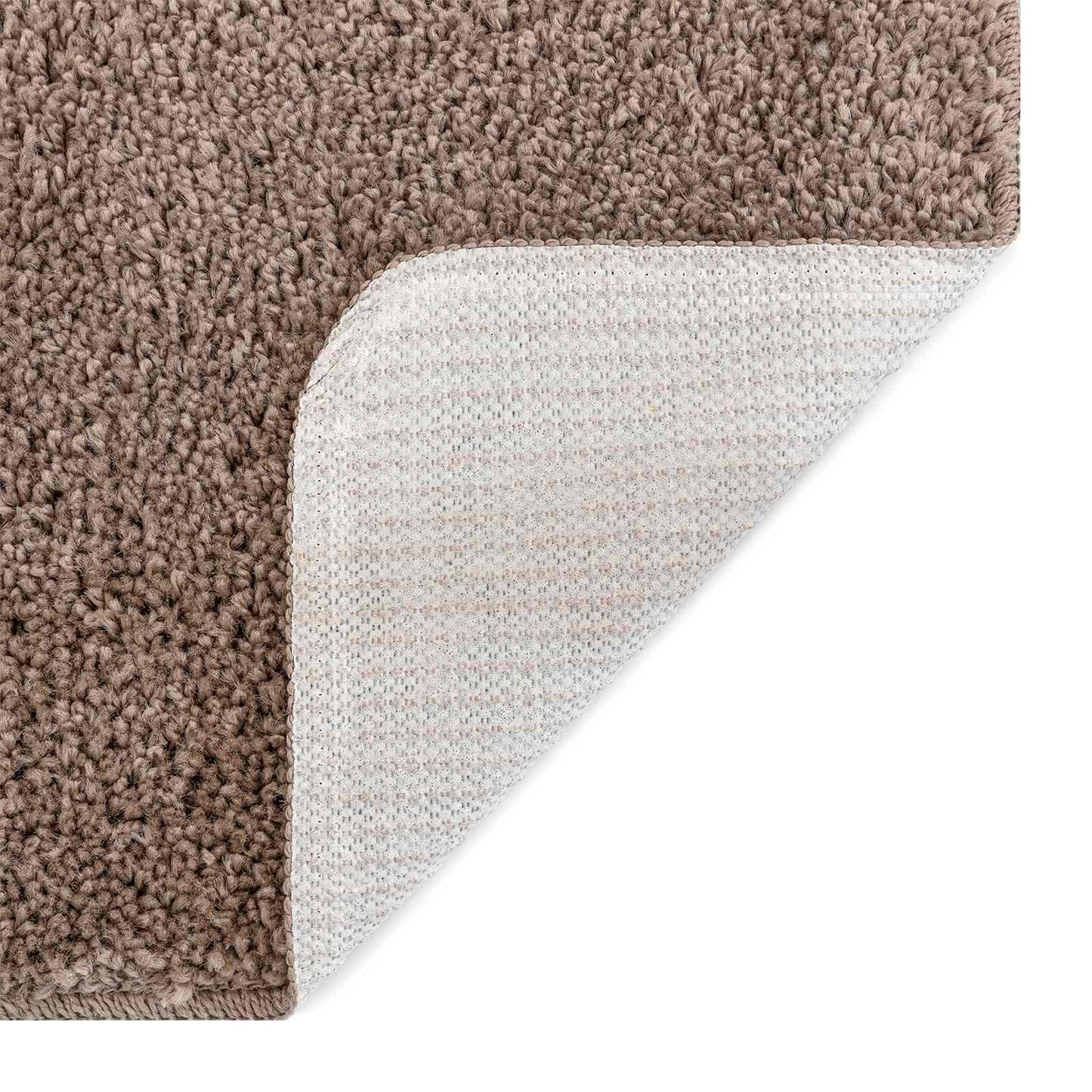 Anti-skli baderomsmatte sett 3 pcs Brun PP