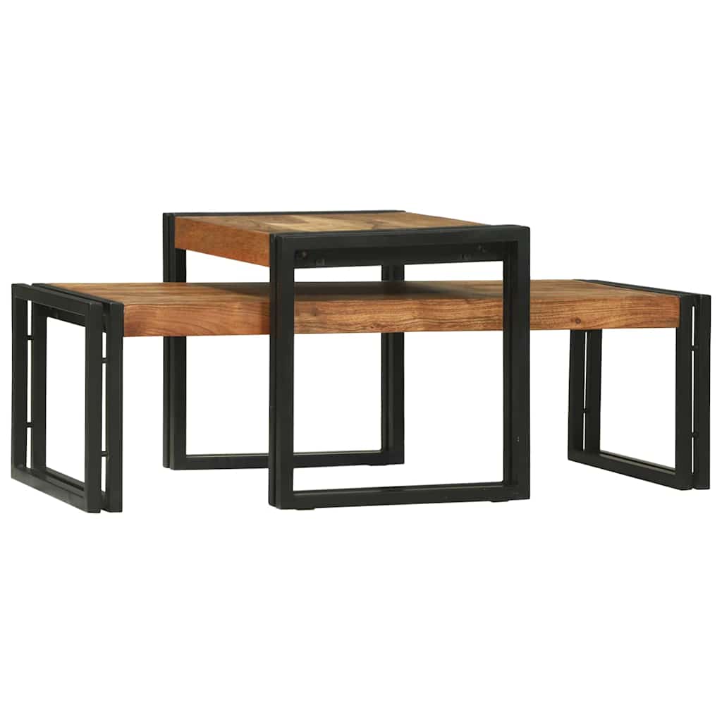Kaffebord 2 pcs Brun 48 x 40 x 40 cm Solid akasietre