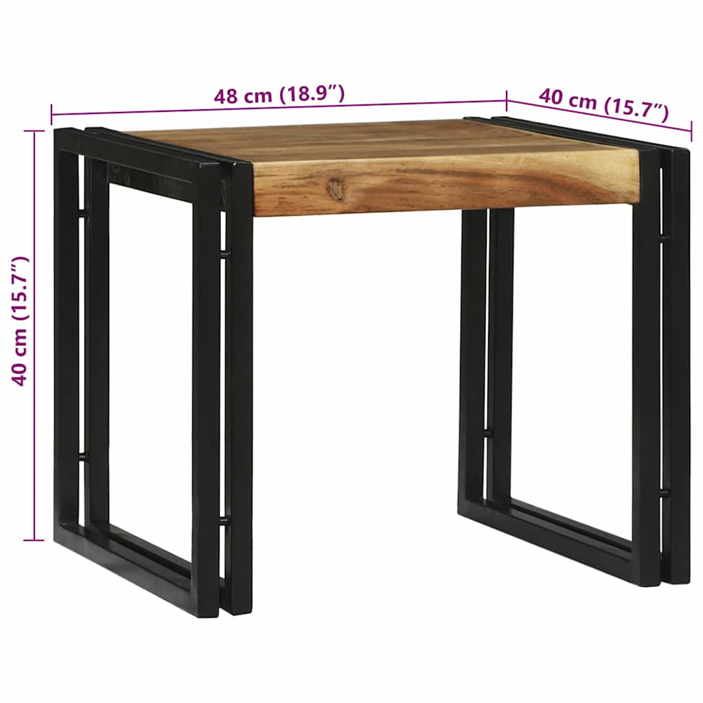 Kaffebord 2 pcs Brun 48 x 40 x 40 cm Solid akasietre