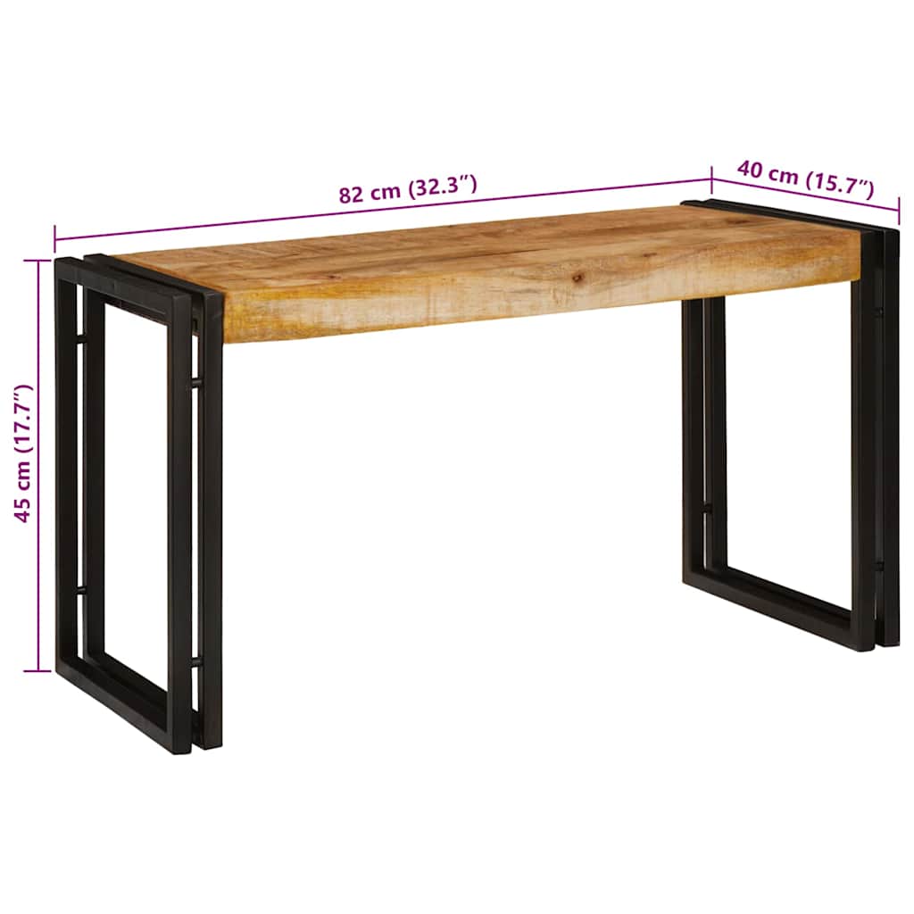 Nesting Bord 3 pcs Brun og svart Solid mango tre og metall