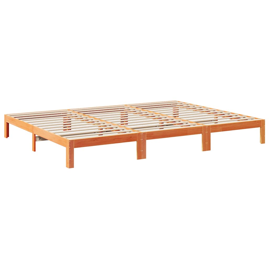 Familiesengeramme uten madrass voksbrun 240x200 cm heltre furu