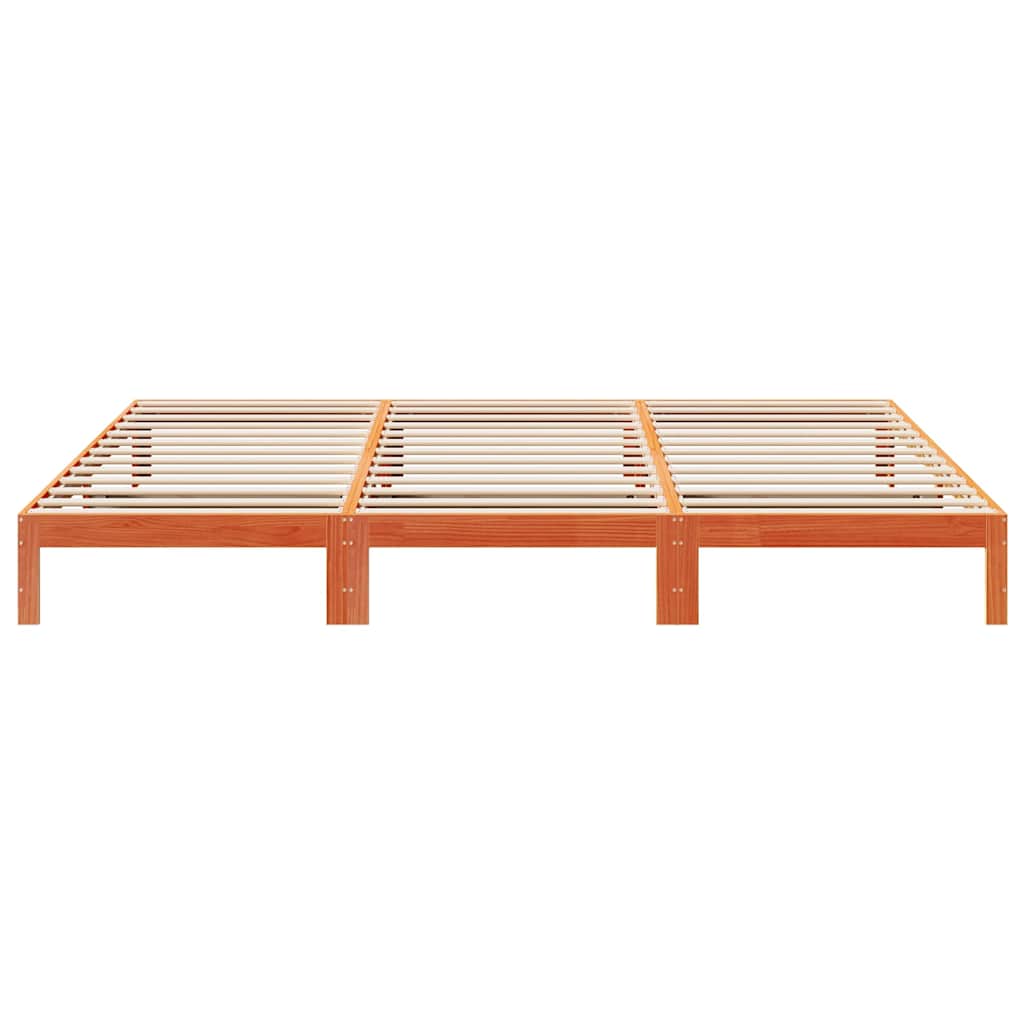 Familiesengeramme uten madrass voksbrun 240x200 cm heltre furu