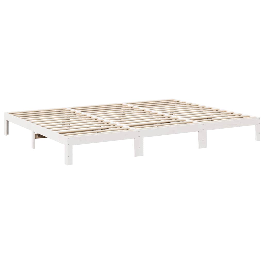 Familiesengeramme uten madrass hvit 270x200 cm heltre furu