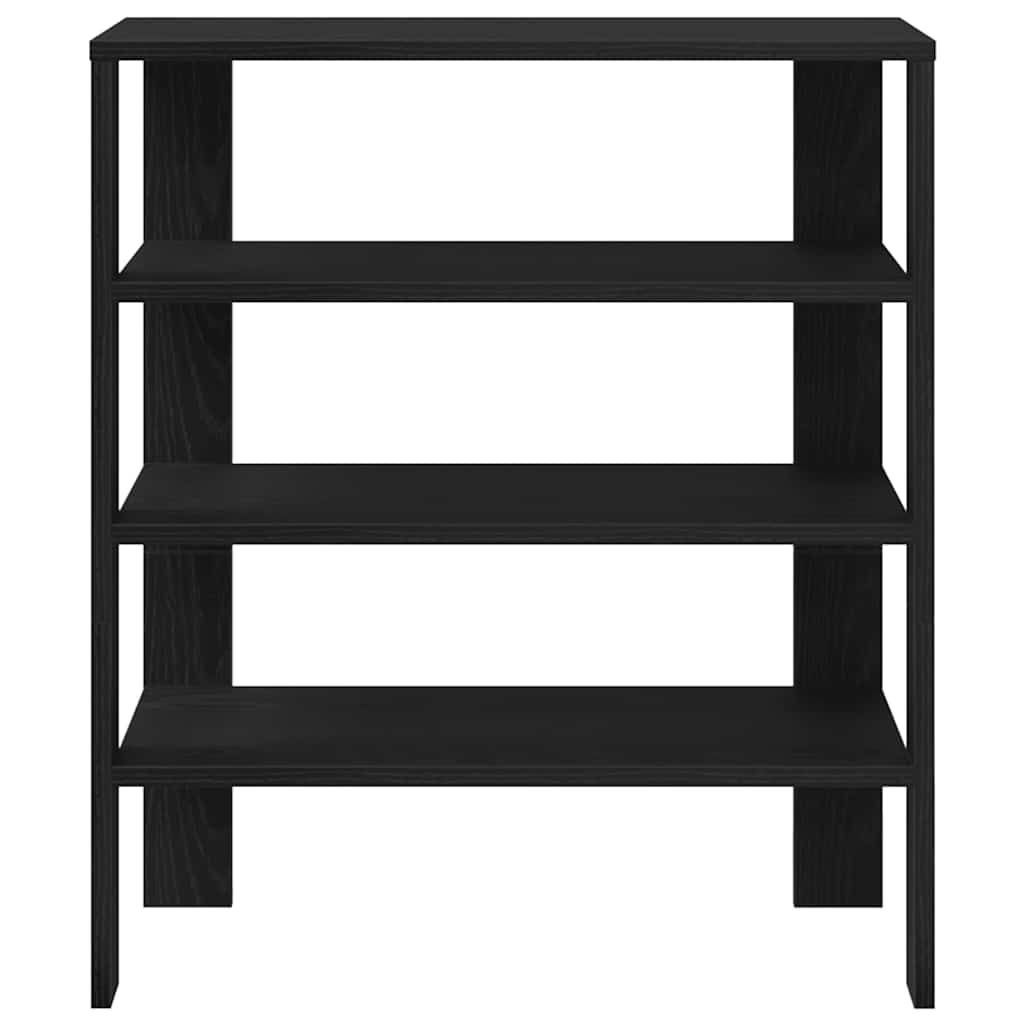 Skohylle svart 61x32x70 cm konstruert tre
