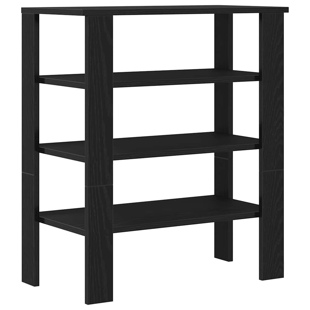 Skohylle svart 61x32x70 cm konstruert tre