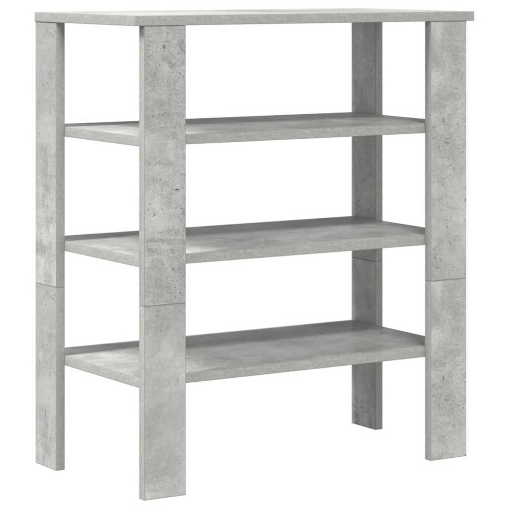 Skohylle betonggrå 61x32x70 cm konstruert tre
