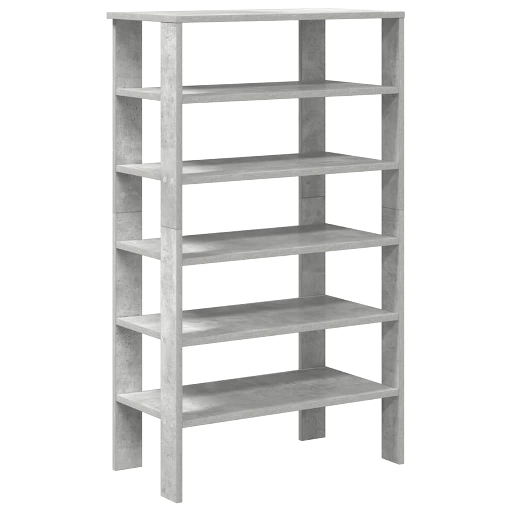 Skohylle betonggrå 61x32x105 cm konstruert tre