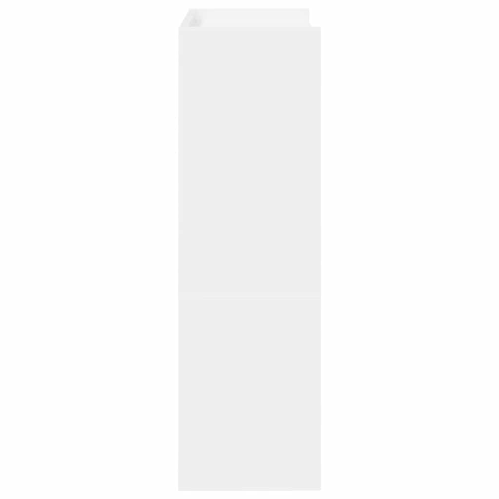 Skohylle hvit 60x25x81 cm konstruert tre