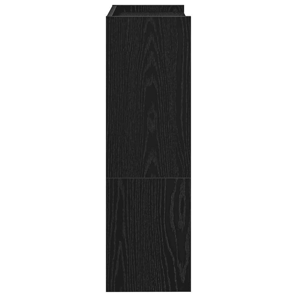 Skohylle svart 60x25x81 cm konstruert tre