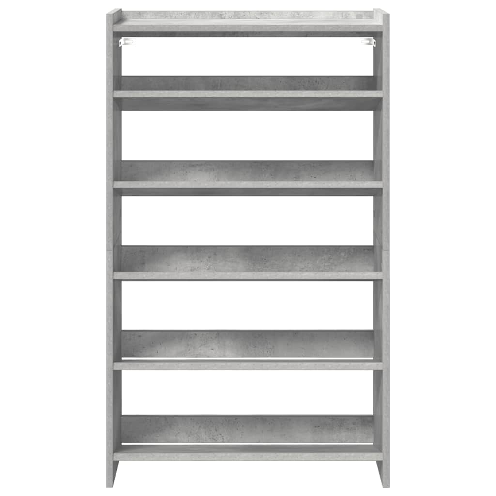 Skohylle betonggrå 60x25x81 cm konstruert tre